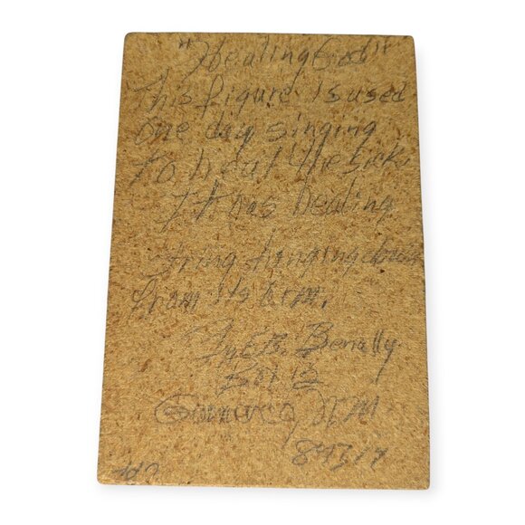 Native American Sand Art Painting "Healing God" Signed 3" x 6" New Mexico - Picture 4 of 14